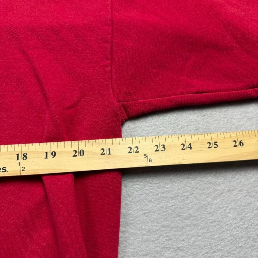 Detroit Lions Hoodie Red NFL Style Y2K Sports Streetwear Hanes EcoSmart Large - Picture 4 of 6